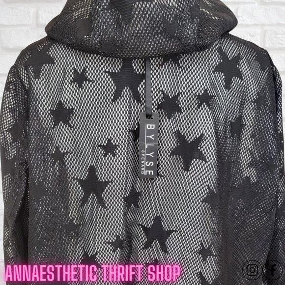BYLYSE SPENARD Black Star Sheer Jacket - Picture 2 of 3